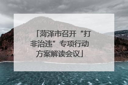 菏泽市召开“打非治违”专项行动方案解读会议