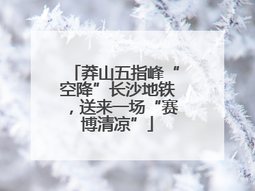 莽山五指峰“空降”长沙地铁，送来一场“赛博清凉”