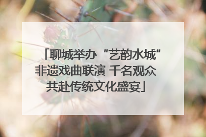 聊城举办“艺韵水城”非遗戏曲联演 千名观众共赴传统文化盛宴