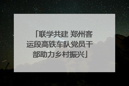 联学共建 郑州客运段高铁车队党员干部助力乡村振兴