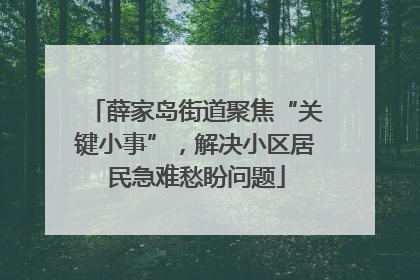 薛家岛街道聚焦“关键小事”，解决小区居民急难愁盼问题