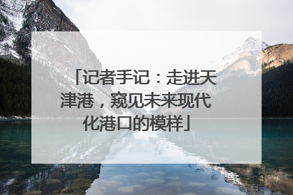 记者手记：走进天津港，窥见未来现代化港口的模样