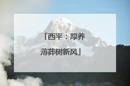西平：厚养薄葬树新风