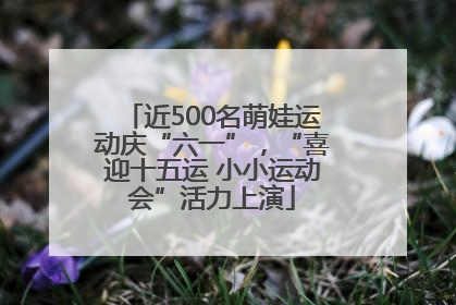 近500名萌娃运动庆“六一”，“喜迎十五运 小小运动会”活力上演