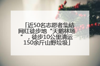 近50名志愿者集结网红徒步地“天鹅林场”，徒步10公里清运150余斤山野垃圾