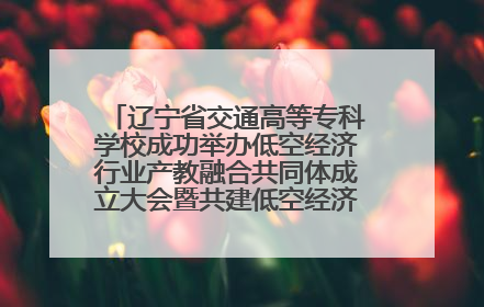 辽宁省交通高等专科学校成功举办低空经济行业产教融合共同体成立大会暨共建低空经济产教融合新生态论坛