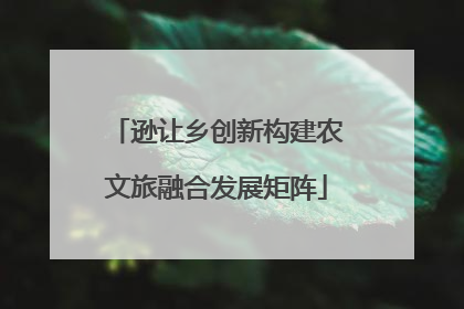 逊让乡创新构建农文旅融合发展矩阵