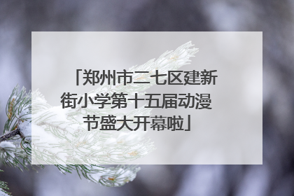 郑州市二七区建新街小学第十五届动漫节盛大开幕啦
