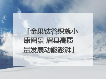 金果钛谷织就小康图景 眉县高质量发展动能澎湃