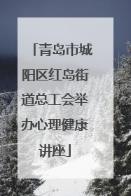 青岛市城阳区红岛街道总工会举办心理健康讲座