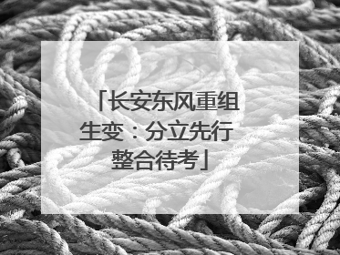 长安东风重组生变：分立先行 整合待考