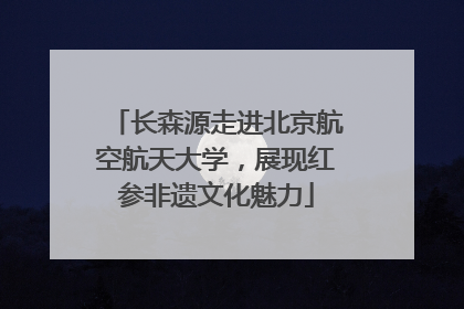 长森源走进北京航空航天大学，展现红参非遗文化魅力