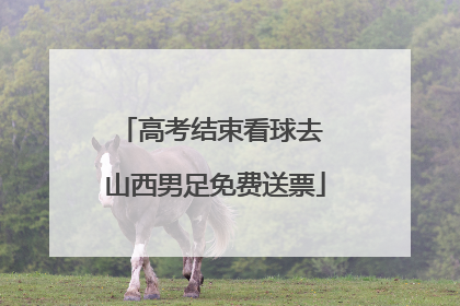 高考结束看球去 山西男足免费送票