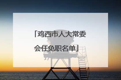 鸡西市人大常委会任免职名单
