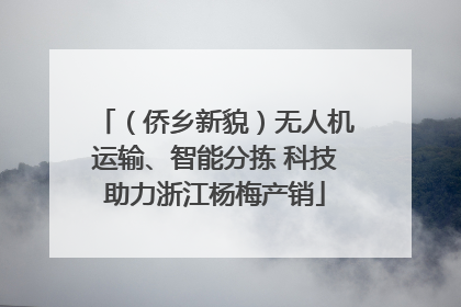 （侨乡新貌）无人机运输、智能分拣 科技助力浙江杨梅产销