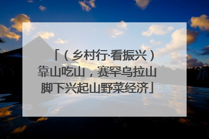 （乡村行·看振兴）靠山吃山，赛罕乌拉山脚下兴起山野菜经济