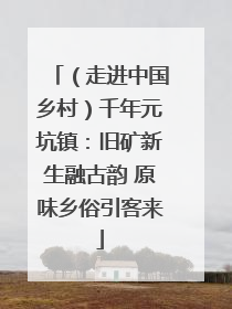 （走进中国乡村）千年元坑镇：旧矿新生融古韵 原味乡俗引客来