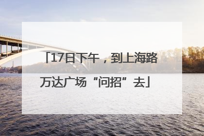 17日下午，到上海路万达广场“问招”去