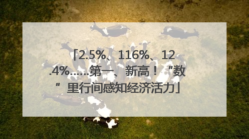 2.5%、116%、12.4%……第一、新高！“数”里行间感知经济活力