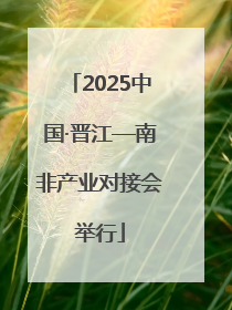 2025中国·晋江—南非产业对接会举行