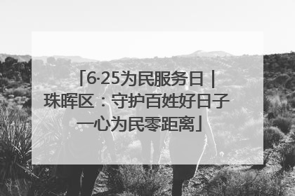 6·25为民服务日｜珠晖区：守护百姓好日子 一心为民零距离
