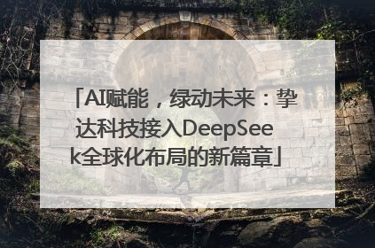 AI赋能，绿动未来：挚达科技接入DeepSeek全球化布局的新篇章