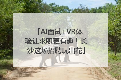 AI面试+VR体验让求职更有趣！长沙这场招聘玩出花