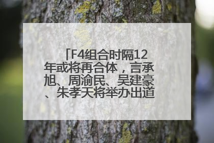 F4组合时隔12年或将再合体，言承旭、周渝民、吴建豪、朱孝天将举办出道25周年演唱会