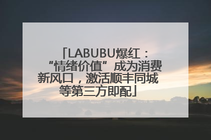 LABUBU爆红：“情绪价值”成为消费新风口，激活顺丰同城等第三方即配